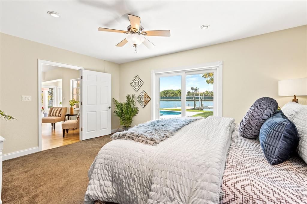 Incredible views of the intracoastal waterway from the master suite
