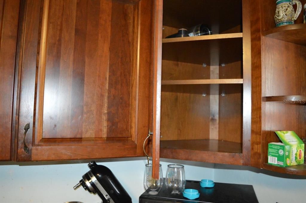 Real wood cabinets