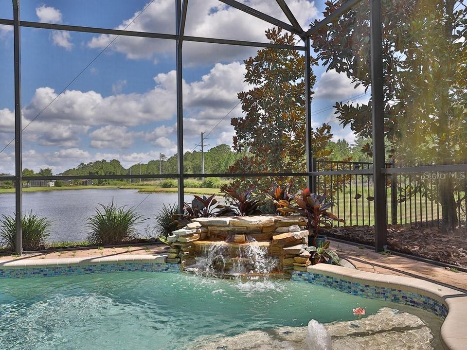 Rock Waterfall ~ Salt Water Heated Pool