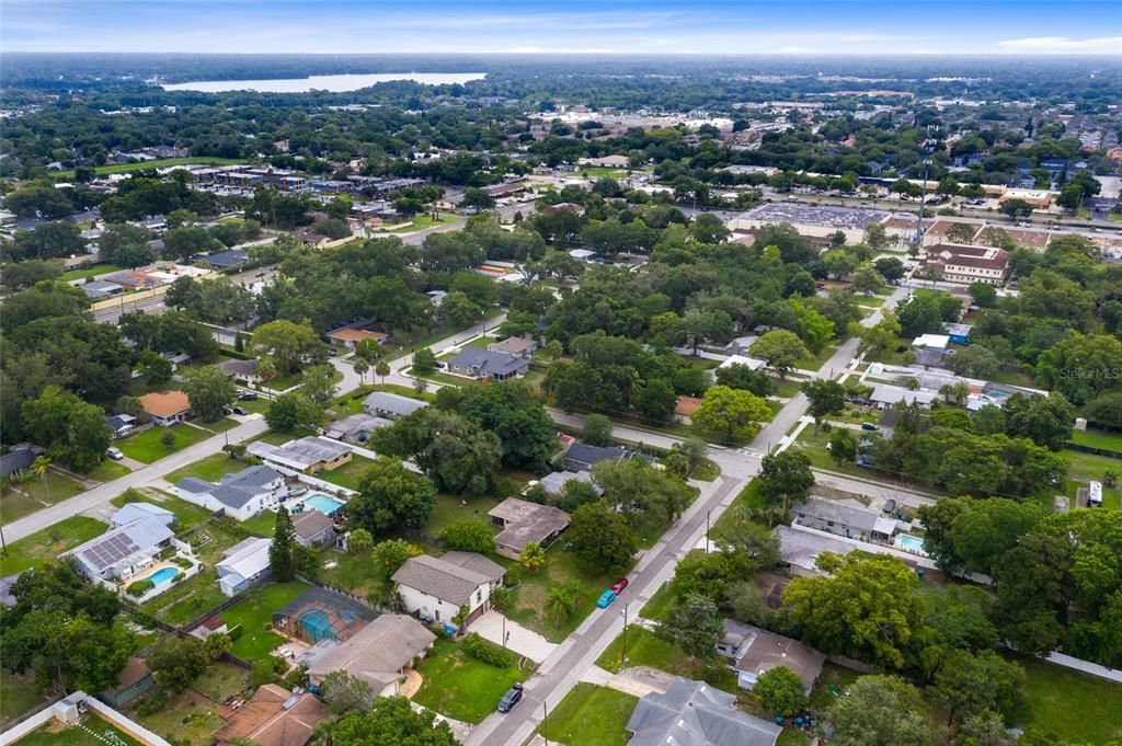 Aerial view of property,  neighborhood and surrounding area.