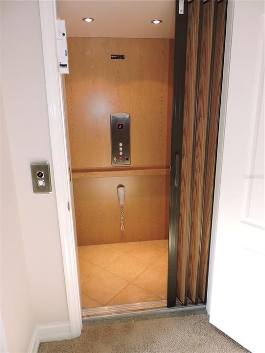 Elevator with access to all three floors