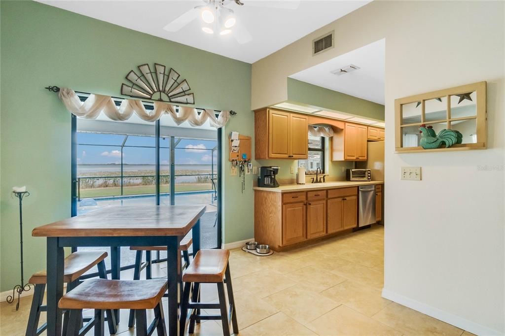 Fantastic Water Views from Both the Kitchen and Breakfast Nook