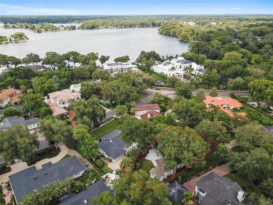 Aerial view with Lake Maitland