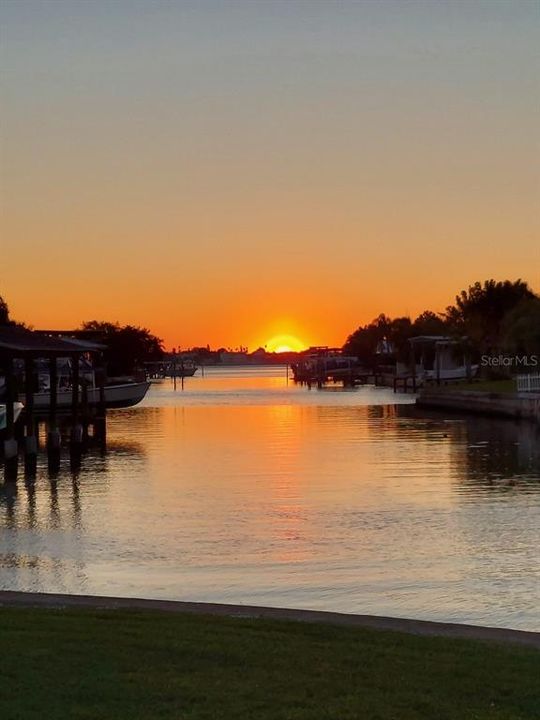 Beautiful sunset from the canal towards the intracoastal & then out to the Gulf of Mexico.
