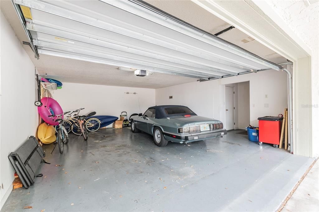 Needless to say, the two car garage is definitely big enough to hold all your toys.