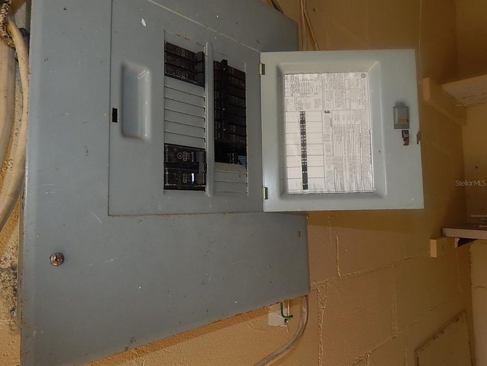 Electrical panel in utility room