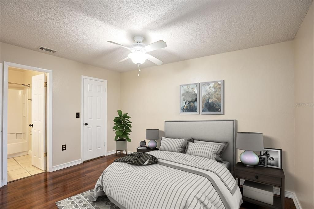 Virtual Staged after. As an example this is one option for your furnishings and look how amazing this room will look. Visit today and design your very own personalized bedroom.