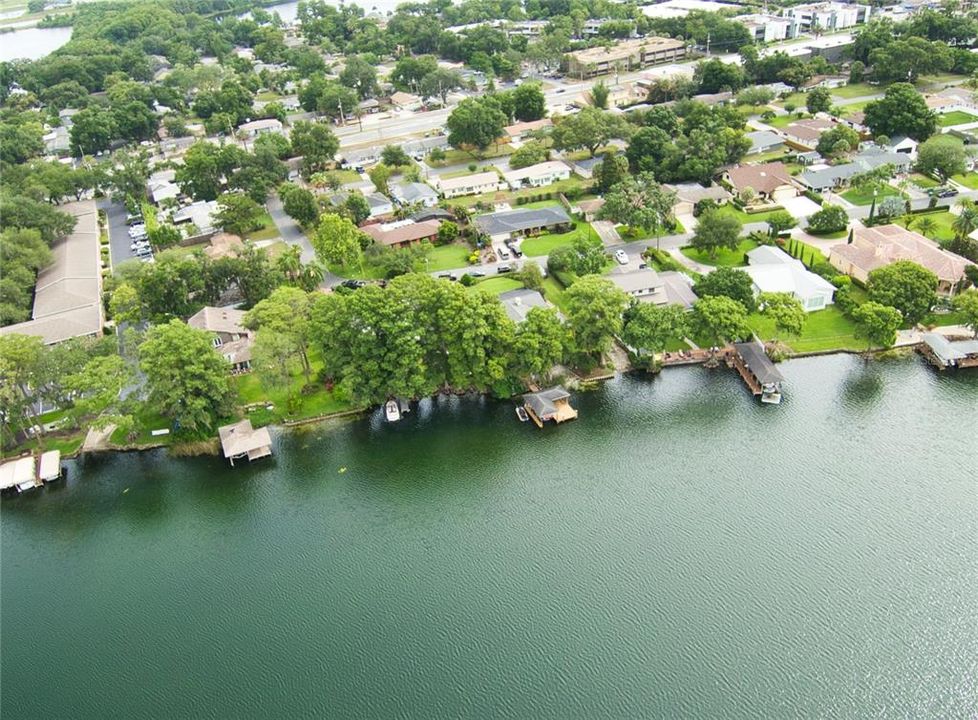 Drone View of home on Lake Killarney