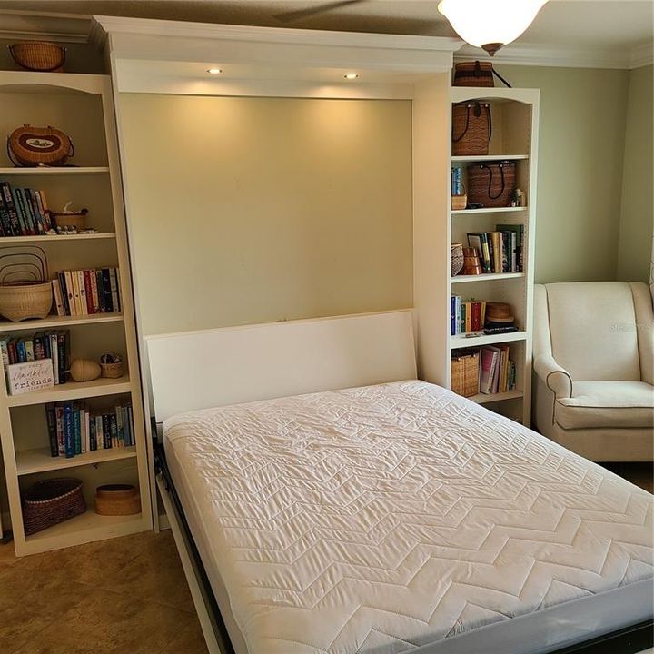 back spare bedroom with murphy bed open