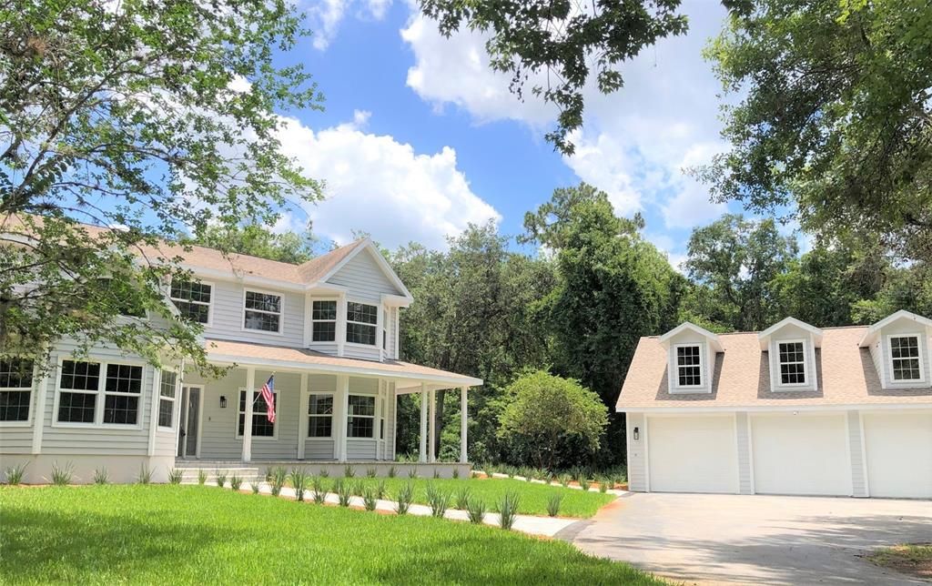 Front with garage