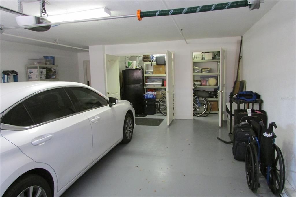 Private 2 car garage with private storage