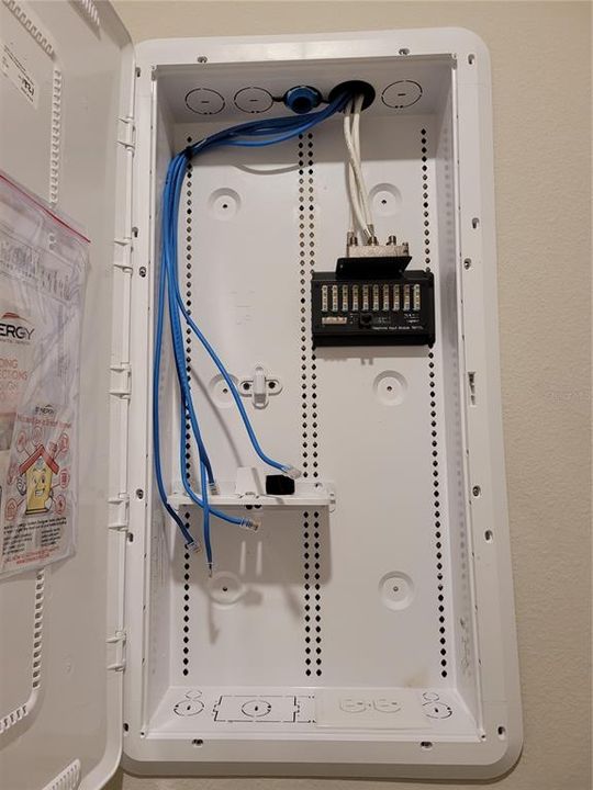 cable/internet panel in laundry room