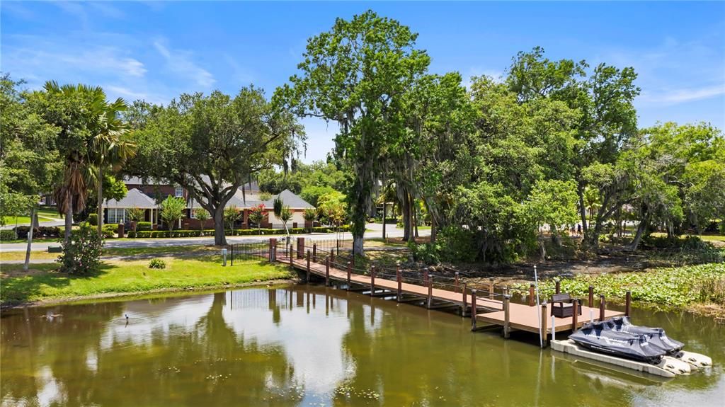 The private dock deeded to the home and home beyond!