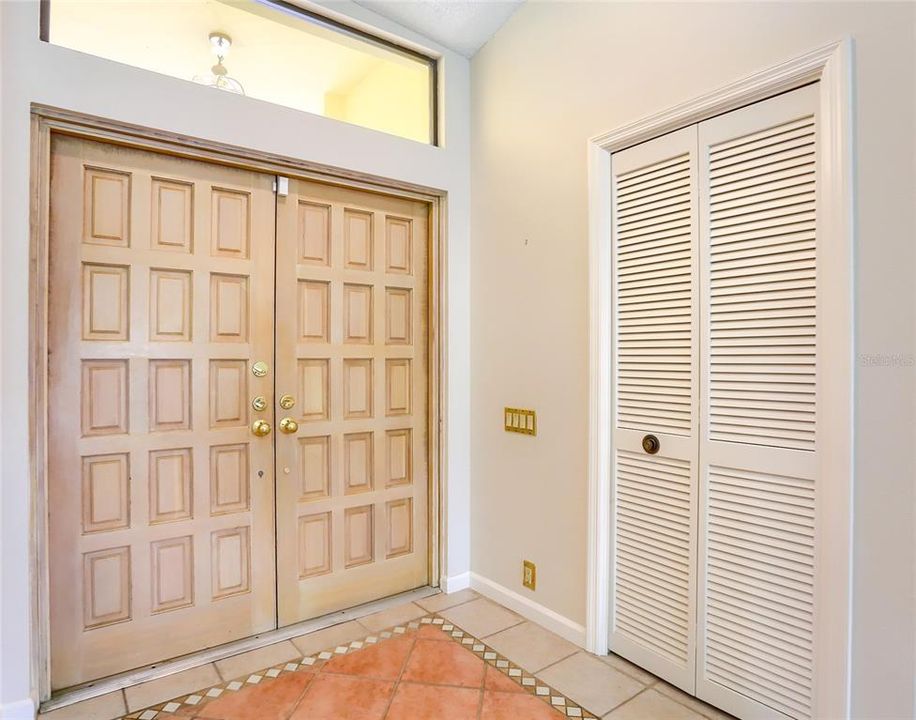 Entry with coat closet