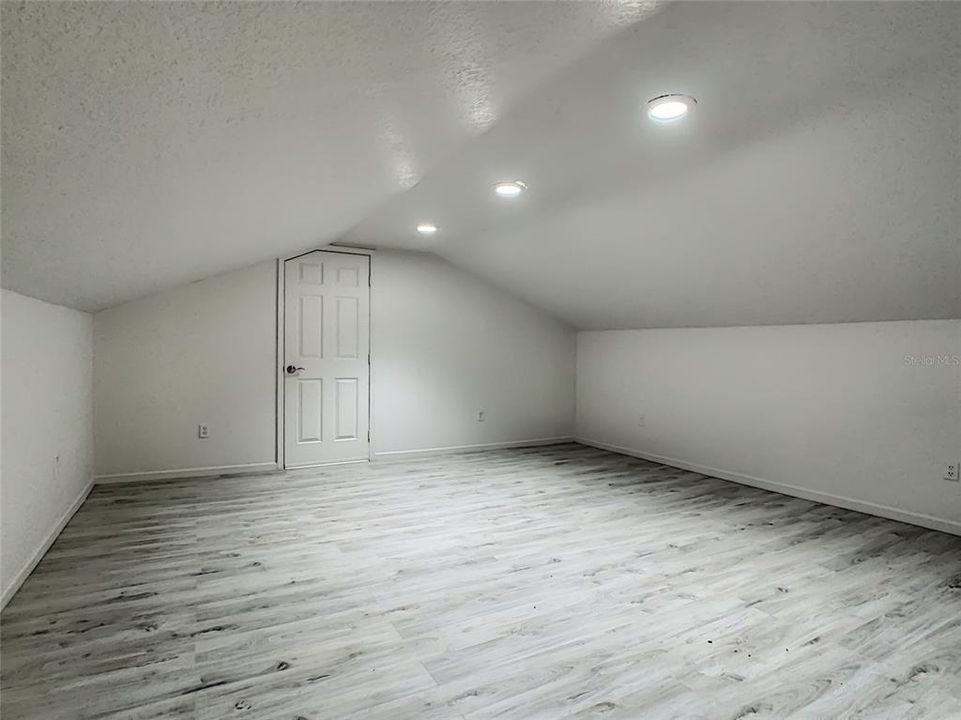 3rd floor bonus room.  The door leads to walk-in attic space for massive storage easy to access.
