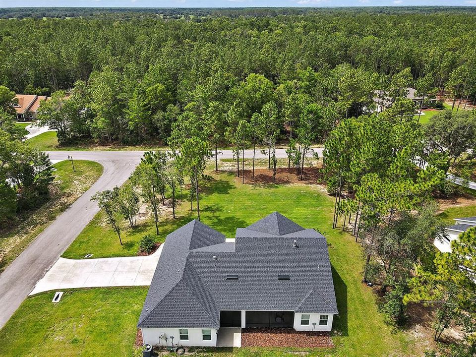 Aerial of rear of home