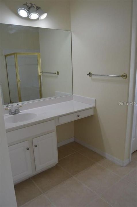 Master bathroom left vanity - private water room is just to the right.