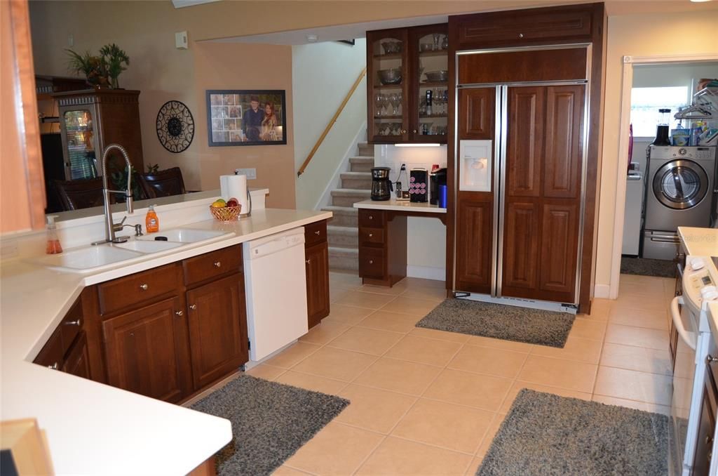 Kitchen looking toward laundry room.