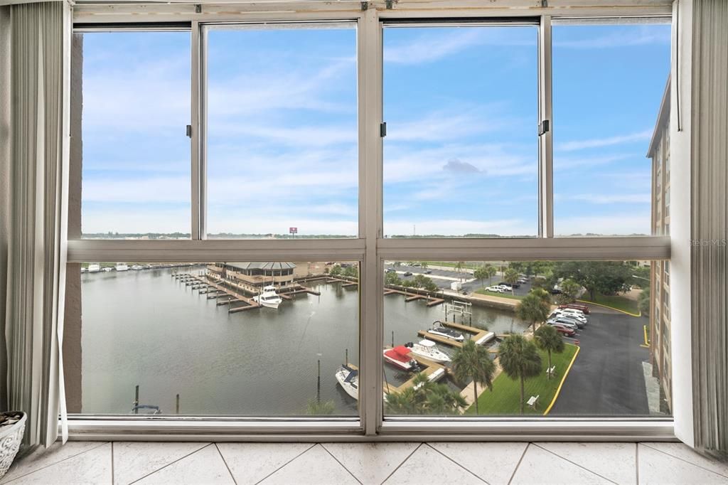 Waterfront View from Living areas, tile floors throughout and double pane windows