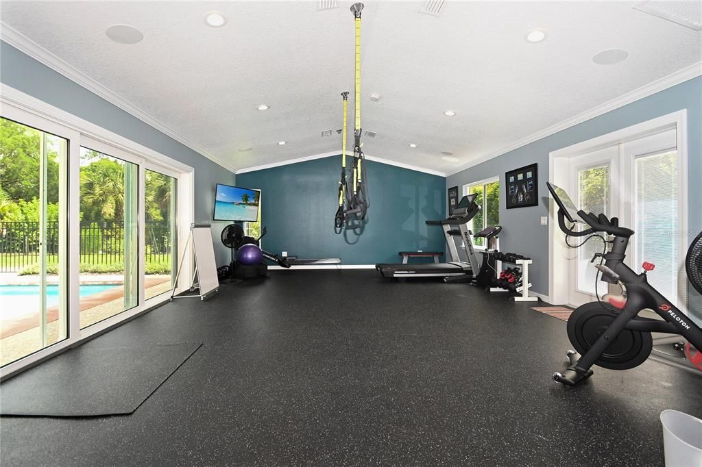 Fitness Center is also a 4th bedroom with walk in closet and bathroom.