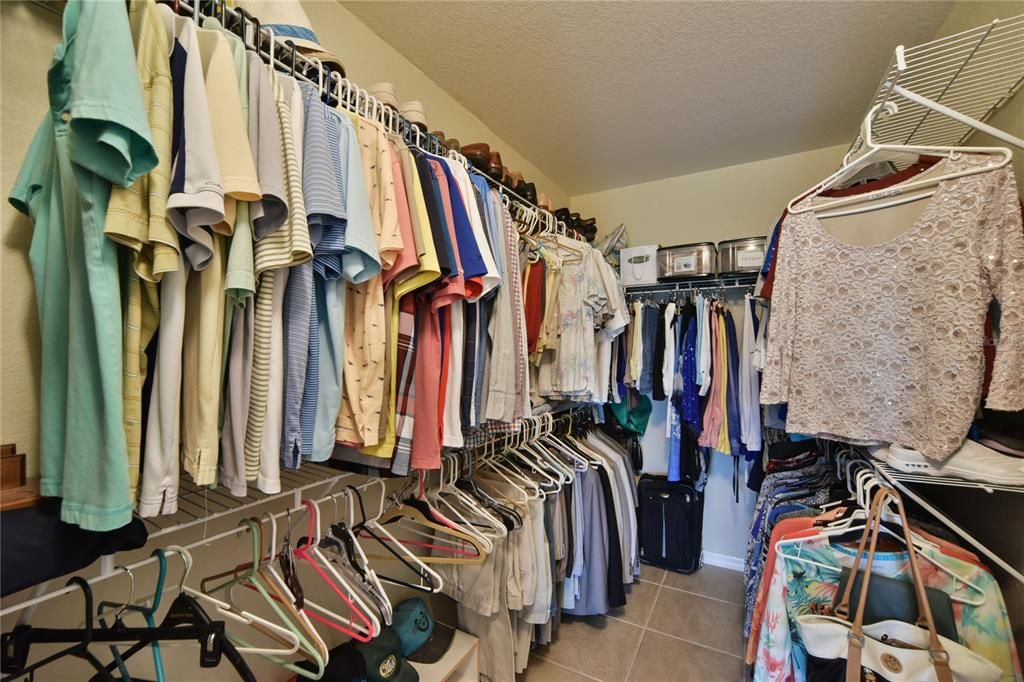 Owners closet with extra shelfing