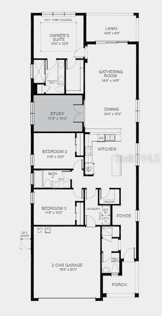 Structural options added to 1114 Wildmeadow include: Tray ceilings, study, 8ft interior doors, pre-plumb for laundry sink.