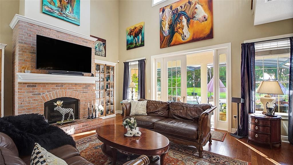 Imagine relaxing in this wonderful living room with French doors leading onto the rear porch.