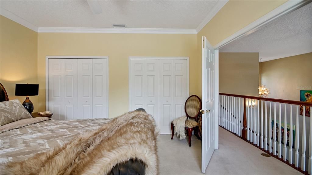 French doors just off the balcony provide access to bedroom #2.
