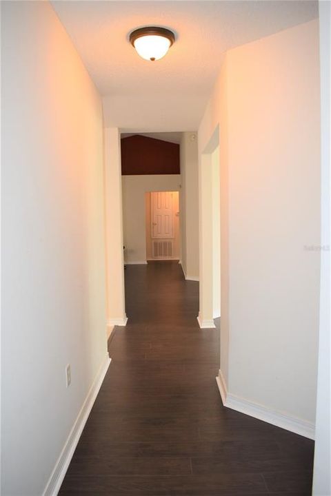 Hallway from Master Bedroom to Kitchen and Family Room