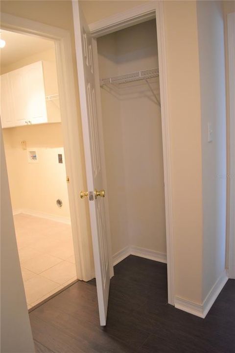 Hallway Closet between Laundry Room and Master Bedroom