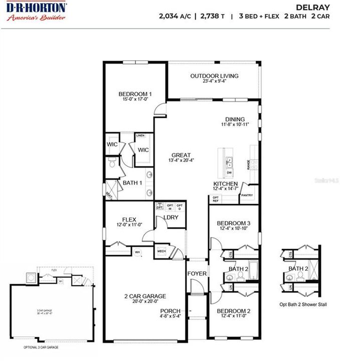 Recently Sold: $459,595 (3 beds, 2 baths, 2034 Square Feet)