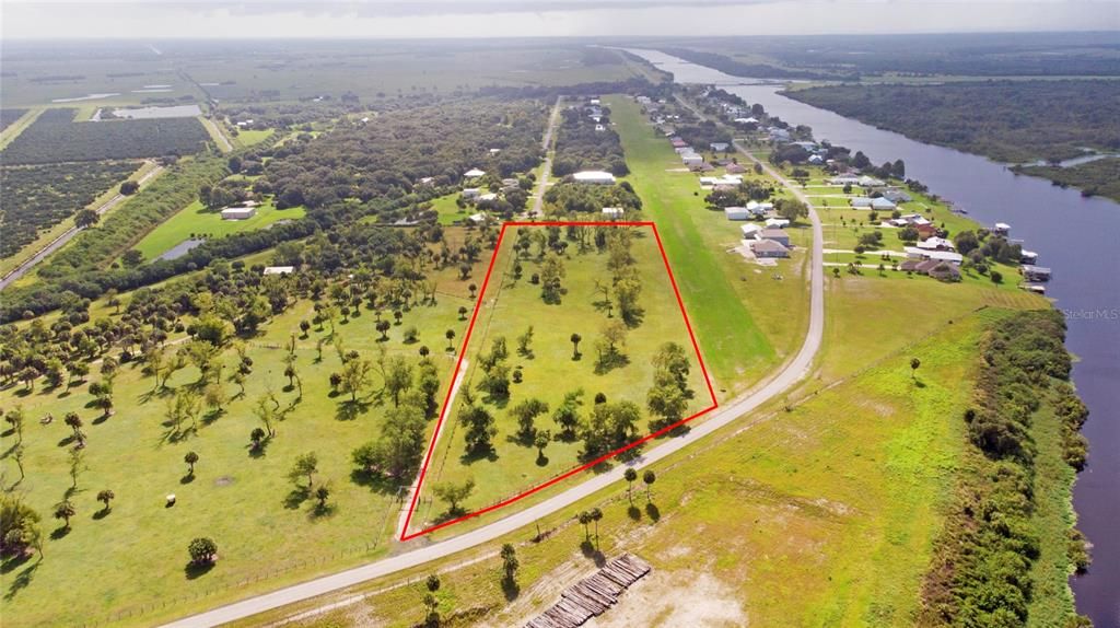 8.67 Acres Highlighted with Airstrip an right