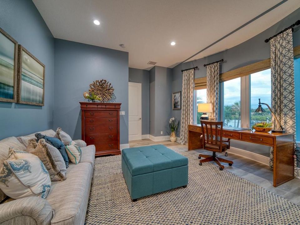 Fourth bedroom is located on middle level - great views of Intracoastal Waterway.