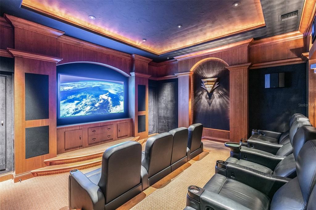 Ideal for entertaining family and friends, the estate offers a home theater with NuVo system and Apple TV connection.