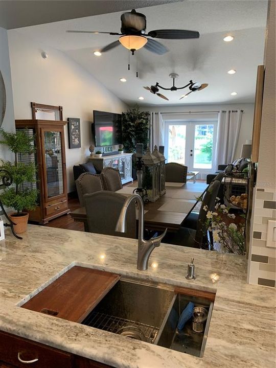 View of living room/formal dining area