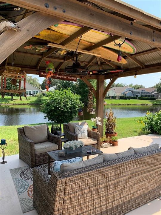 Patio view under the gazebo