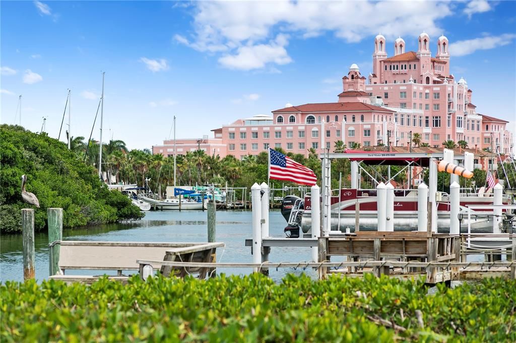 Views of Don Cesar from your new dock.