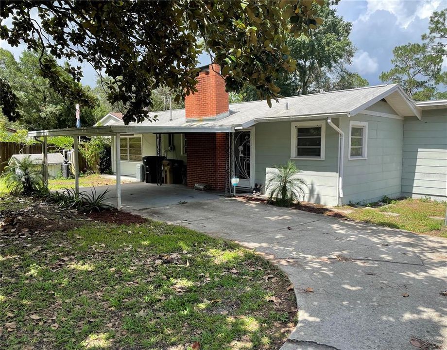 front and carport