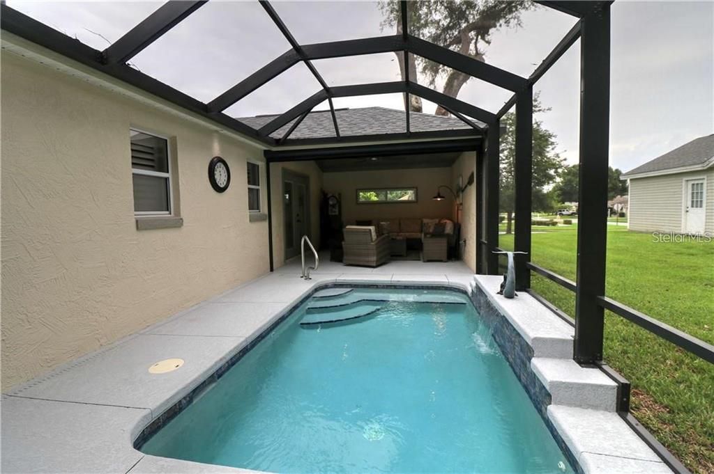 Pool with access to covered lanai