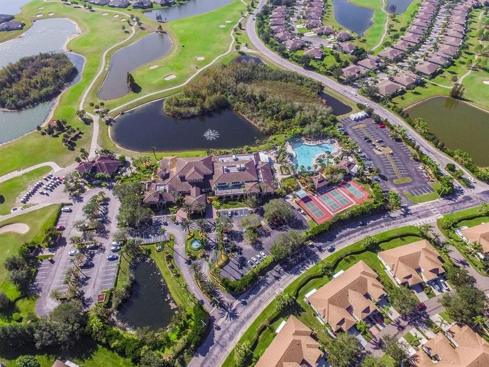 SOUTH CLUB AERIAL, SCEPTER GOLF COURSE, POOL