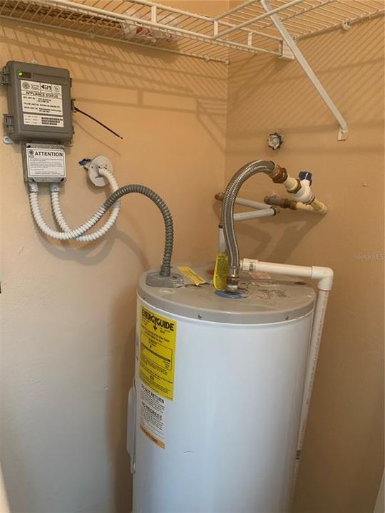 Water Heater in spacious laundry room!