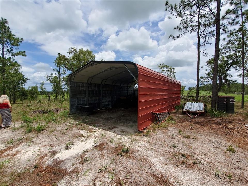 metal storage building