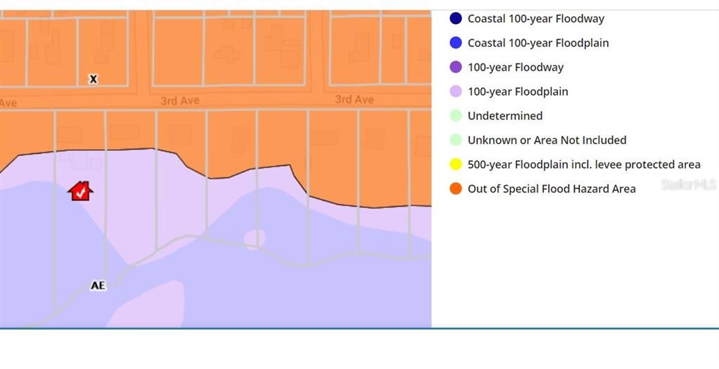 House is out of the flood zone.. back garages and apartment are in the 1%