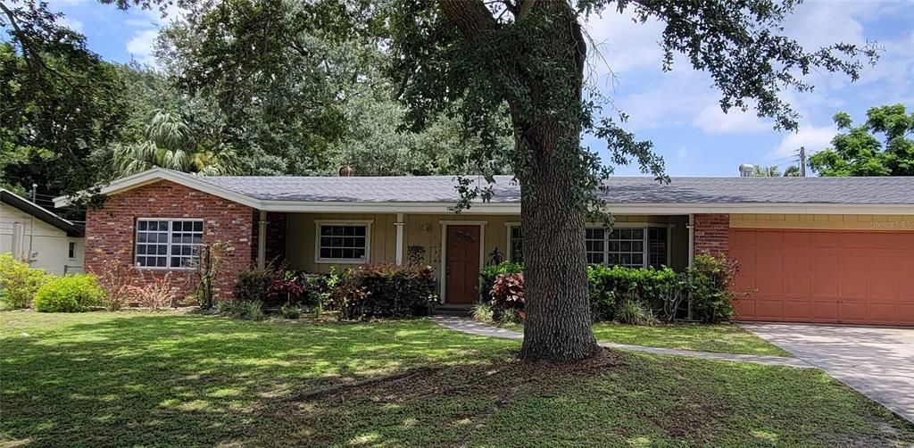 Front with 2 car garage.