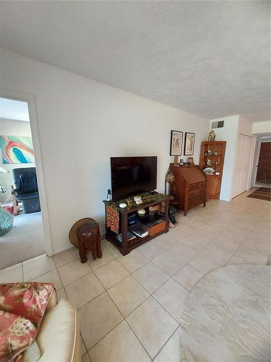 Living Area with entry to Master Bedroom