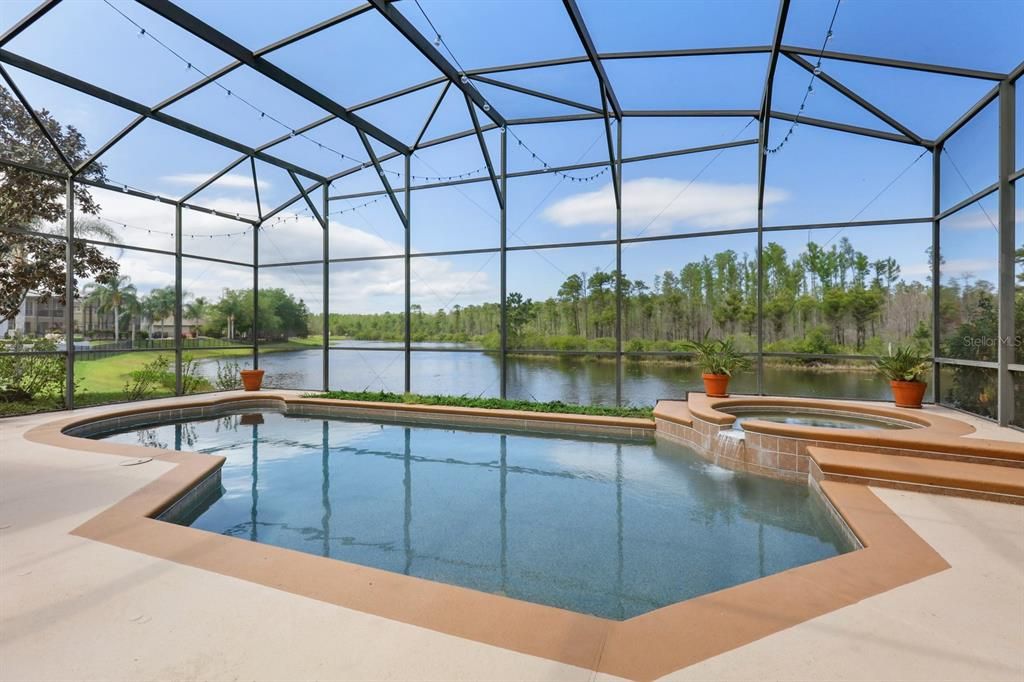 Pool with a view of the Shingle Creek conservation area