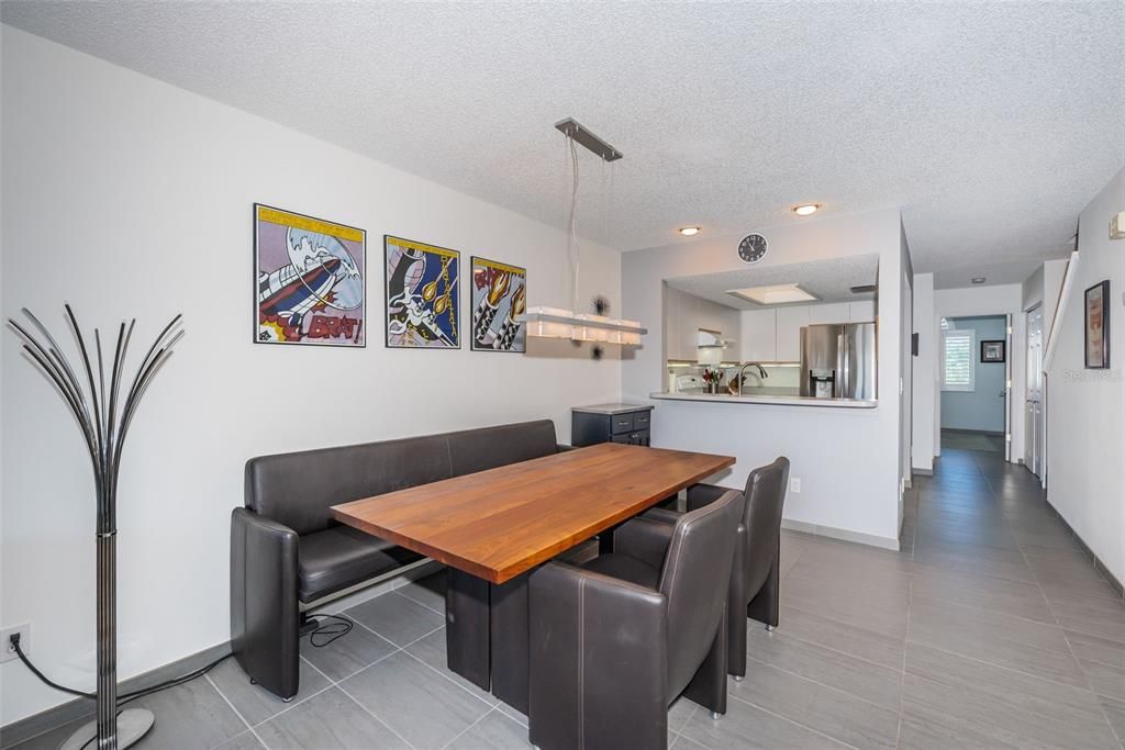 Generous sized dining area with pass-through to kitchen