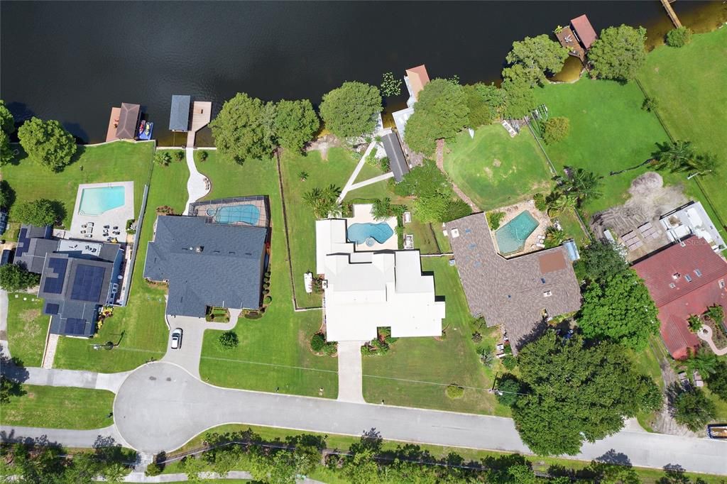 Ariel view of the house