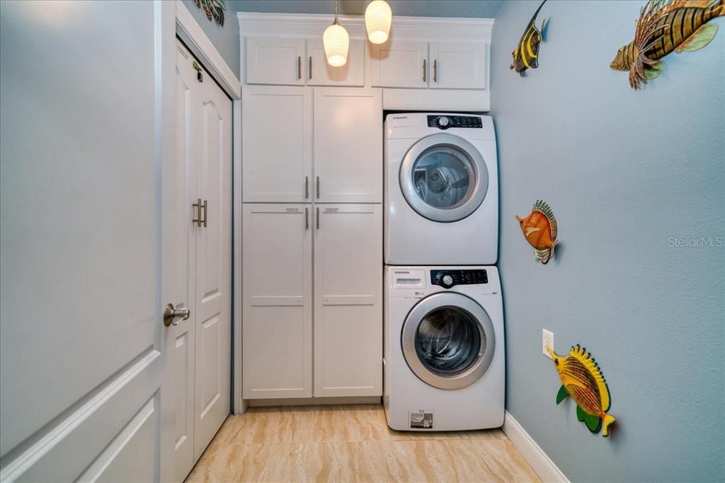 Laundry room with LOTS of storage.