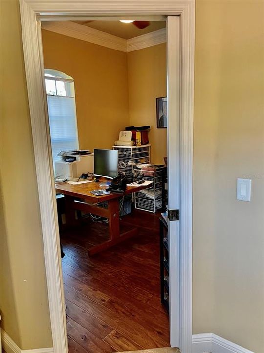 view of office from master bath